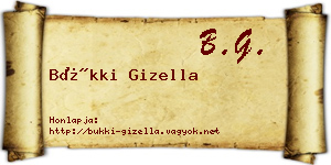 Bükki Gizella névjegykártya